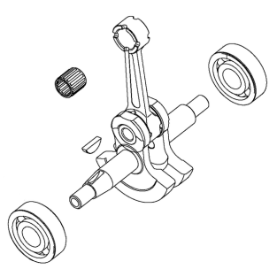 Kľukový hriadeľ Husqvarna 333R MARK II